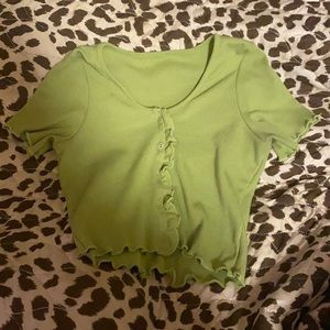 Ribbed Button Up Cap Sleeve too